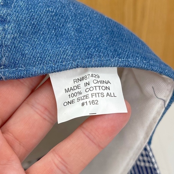 Vintage Disney Mickey Mouse Denim Strapback Hat - Picture 7 of 9